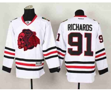 nhl jerseys chicago blackhawks #91 richards white[the skeleton head]