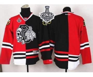 nhl jerseys chicago blackhawks blank black-red-1[split][the skeleton head][2015 stanley cup]