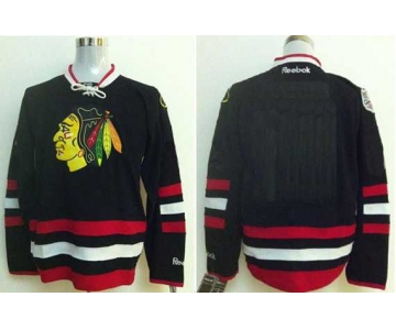 nhl jerseys chicago blackhawks blank black[2014 new stadium]