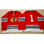 nhl jerseys mitchell and ness 1960-61 chicago blackhawks #1 red