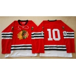 nhl jerseys mitchell and ness 1960-61 chicago blackhawks #10 noname red [throwback]