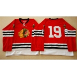 nhl jerseys mitchell and ness 1960-61 chicago blackhawks #19 noname red [throwback]