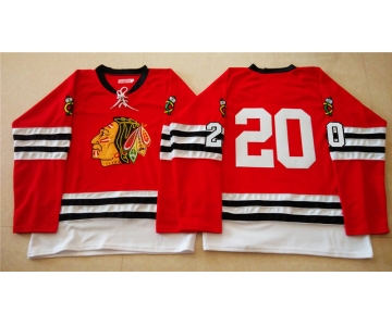 nhl jerseys mitchell and ness 1960-61 chicago blackhawks #20 noname red [throwback]