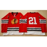 nhl jerseys mitchell and ness 1960-61 chicago blackhawks #21 noname red [throwback]