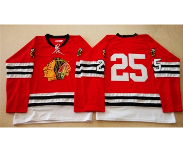 nhl jerseys mitchell and ness 1960-61 chicago blackhawks #25 noname red [throwback]