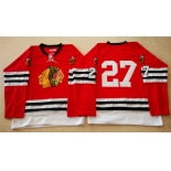 nhl jerseys mitchell and ness 1960-61 chicago blackhawks #27 noname red [throwback]