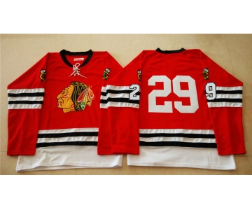 nhl jerseys mitchell and ness 1960-61 chicago blackhawks #29 noname red [throwback]