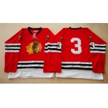 nhl jerseys mitchell and ness 1960-61 chicago blackhawks #3 red [throwback]