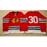 nhl jerseys mitchell and ness 1960-61 chicago blackhawks #30 noname red [throwback]