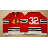 nhl jerseys mitchell and ness 1960-61 chicago blackhawks #32 noname red [throwback]