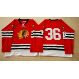 nhl jerseys mitchell and ness 1960-61 chicago blackhawks #36 noname red [throwback]