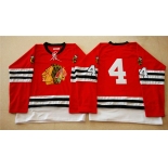 nhl jerseys mitchell and ness 1960-61 chicago blackhawks #4 red [throwback]