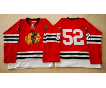 nhl jerseys mitchell and ness 1960-61 chicago blackhawks #52 noname red [throwback]