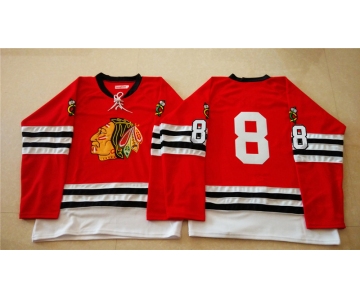 nhl jerseys mitchell and ness 1960-61 chicago blackhawks #8 noname red [throwback]