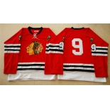 nhl jerseys mitchell and ness 1960-61 chicago blackhawks #9 noname red [throwback]