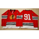 nhl jerseys mitchell and ness 1960-61 chicago blackhawks #91 noname red [throwback]