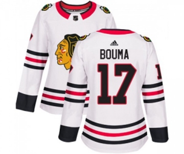 Women Adidas Chicago Blackhawks #17 Lance Bouma Authentic White Away NHL Jersey