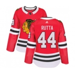 Women Adidas Chicago Blackhawks #44 Jan Rutta Authentic Red Home NHL Jersey