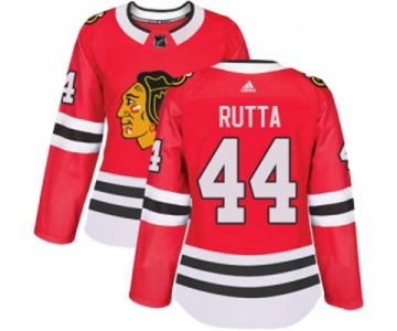 Women Adidas Chicago Blackhawks #44 Jan Rutta Authentic Red Home NHL Jersey