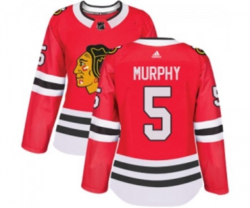 Women Adidas Chicago Blackhawks #5 Connor Murphy Authentic Red Home NHL Jersey