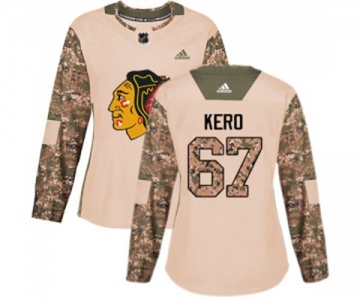 Women Adidas Chicago Blackhawks #67 Tanner Kero Authentic Camo Veterans Day Practice NHL Jersey