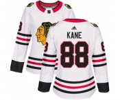 Women Adidas Chicago Blackhawks #88 Patrick Kane Authentic White Away NHL Jersey