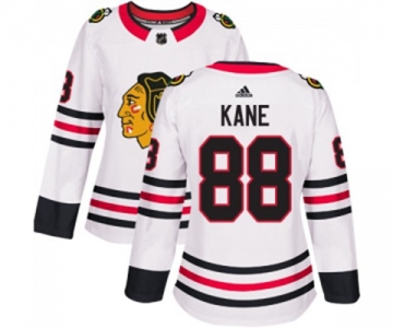 Women Adidas Chicago Blackhawks #88 Patrick Kane Authentic White Away NHL Jersey