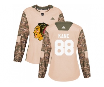 Women Adidas Chicago Blackhawks #88 Patrick Kane Camo Authentic 2017 Veterans Day Stitched NHL Jersey