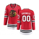 Women Chicago Blackhawks #00 Clark Griswold Fanatics Branded Red Home Breakaway NHL Jersey