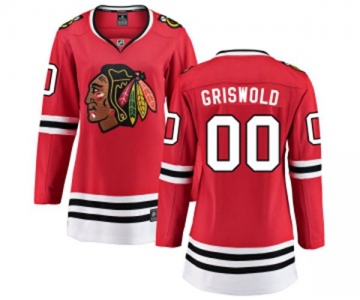 Women Chicago Blackhawks #00 Clark Griswold Fanatics Branded Red Home Breakaway NHL Jersey