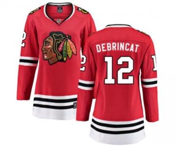 Women Chicago Blackhawks #12 Alex DeBrincat Fanatics Branded Red Home Breakaway NHL Jersey