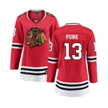 Women Chicago Blackhawks #13 CM Punk Fanatics Branded Red Home Breakaway NHL Jersey