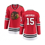 Women Chicago Blackhawks #15 Artem Anisimov Fanatics Branded Red Home Breakaway NHL Jersey