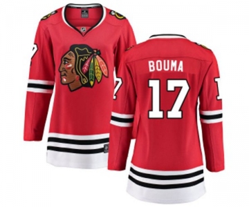 Women Chicago Blackhawks #17 Lance Bouma Fanatics Branded Red Home Breakaway NHL Jersey