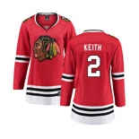 Women Chicago Blackhawks #2 Duncan Keith Fanatics Branded Red Home Breakaway NHL Jersey