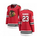 Women Chicago Blackhawks #23 Brandon Manning Authentic Red Home Fanatics Branded Breakaway NHL Jersey