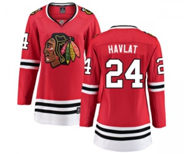 Women Chicago Blackhawks #24 Martin Havlat Fanatics Branded Red Home Breakaway NHL Jersey