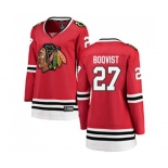 Women Chicago Blackhawks #27 Adam Boqvist Authentic Red Home Fanatics Branded Breakaway NHL Jersey