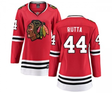 Women Chicago Blackhawks #44 Jan Rutta Fanatics Branded Red Home Breakaway NHL Jersey