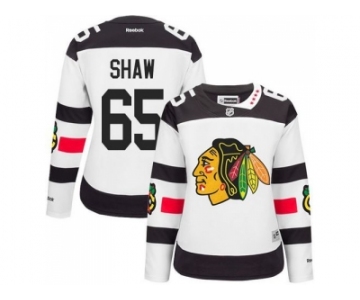 Women Chicago Blackhawks #65 Andrew Shaw White 2016 Stadium Series Stitched NHL Jersey