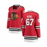 Women Chicago Blackhawks #67 Tanner Kero Fanatics Branded Red Home Breakaway NHL Jersey