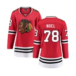 Women Chicago Blackhawks #78 Nathan Noel Fanatics Branded Red Home Breakaway NHL Jersey