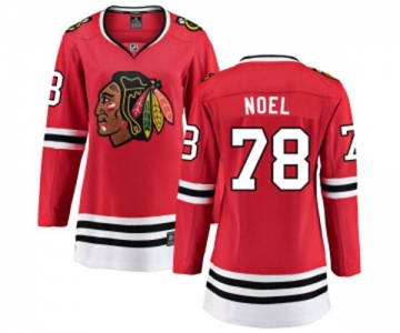 Women Chicago Blackhawks #78 Nathan Noel Fanatics Branded Red Home Breakaway NHL Jersey