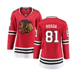 Women Chicago Blackhawks #81 Marian Hossa Fanatics Branded Red Home Breakaway NHL Jersey