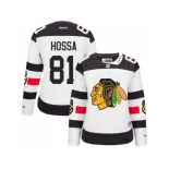 Women Chicago Blackhawks #81 Marian Hossa White 2016 Stadium Series Stitched NHL Jersey