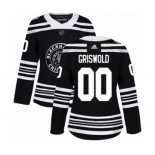 Women's Adidas Chicago Blackhawks #00 Clark Griswold Authentic Black 2019 Winter Classic NHL Jersey