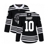 Women's Adidas Chicago Blackhawks #10 Patrick Sharp Authentic Black 2019 Winter Classic NHL Jersey