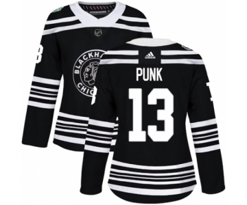 Women's Adidas Chicago Blackhawks #13 CM Punk Authentic Black 2019 Winter Classic NHL Jersey