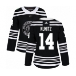 Women's Adidas Chicago Blackhawks #14 Chris Kunitz Authentic Black 2019 Winter Classic NHL Jersey