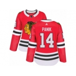 Women's Adidas Chicago Blackhawks #14 Richard Panik Premier Red Home NHL Jersey